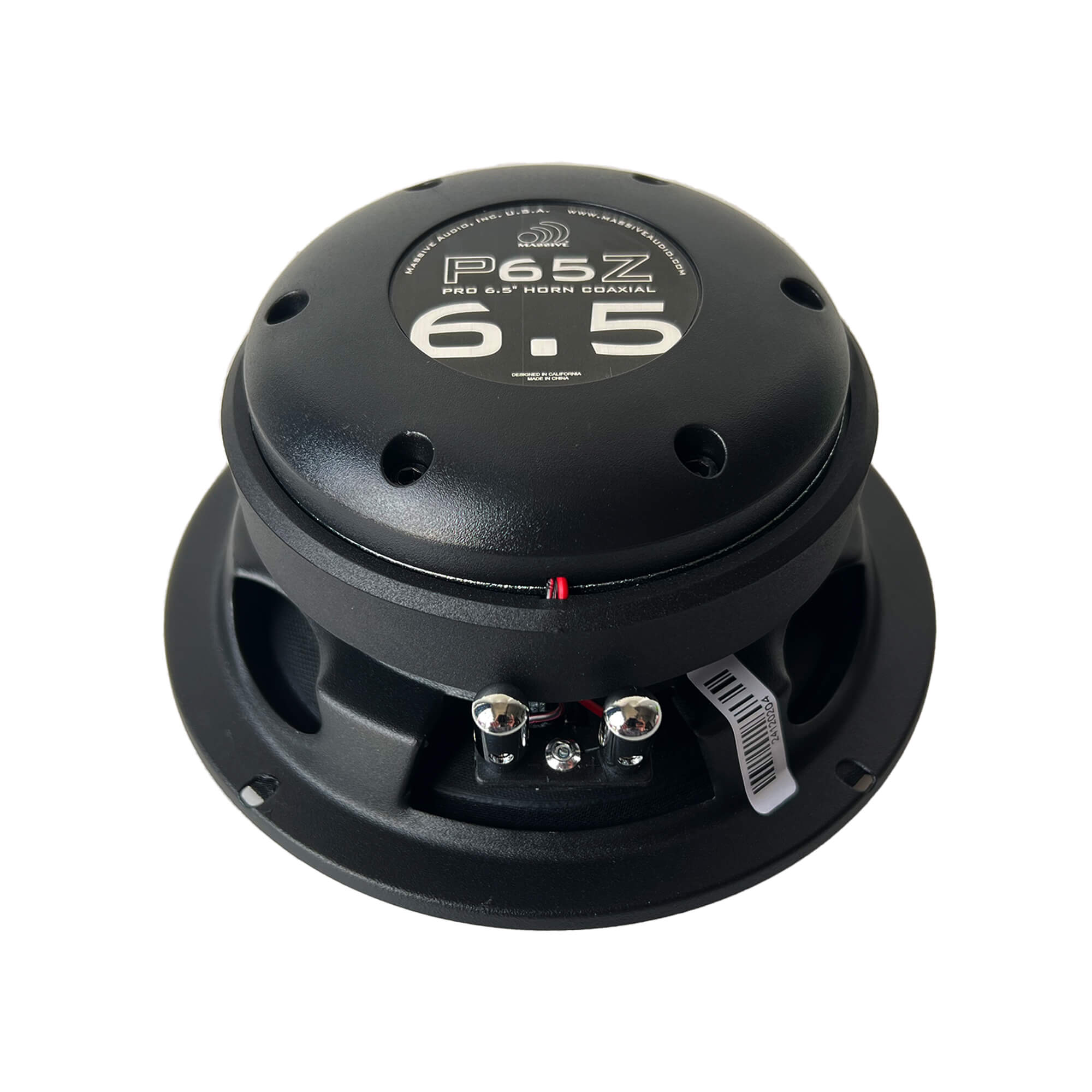 P65Z - 6.5" 4 Ohm Mid-Bass Pro Audio Coaxial Speaker With Grill - 120 Watts RMS (SOLD AS EACH)